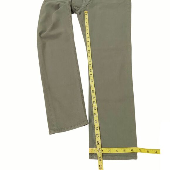 7 For All Mankind Jeans Womens 29 Green Slim Straight Stretch High Rise Denim - Picture 11 of 11